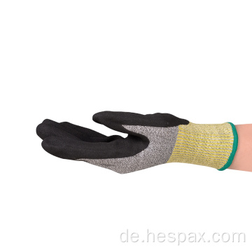 Hespax Heavy Duty Gloves Oil Proof Sandy Nitril